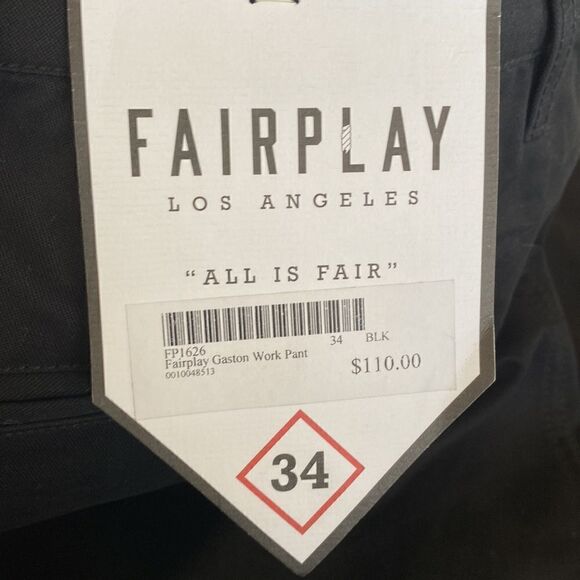 NWT FairPlay Los Angeles Gaston Work Pant Black - Picture 13 of 14